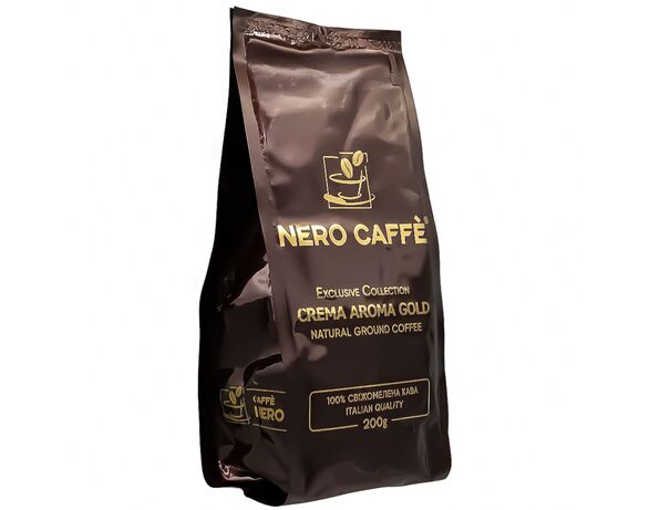 Кава натуральна смажена мелена NERO CAFFE ORO CREMA AROMA 200 г Аврора відгуки