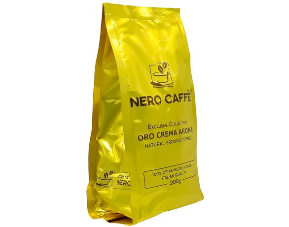 Кава натуральна смажена мелена NERO CAFFE CREMA AROMА GOLD 200 г в інтернет-магазині Аврора