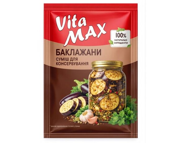 Суміш спецій для консервування Vita MAX Баклажани 30 г Аврора відгуки