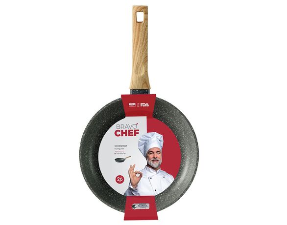 Сковорода алюмінієва BRAVO CHEF d=26 см в Аврорі