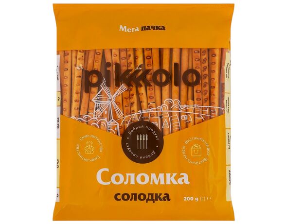 Соломка солодка Pikolo 200 г Аврора фото