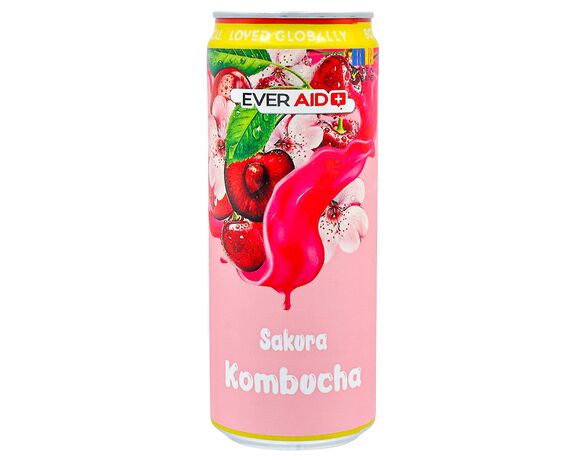 Напій безалкогольний EVER AID Комбуча Sakura ж/б 330 мл Аврора каталог