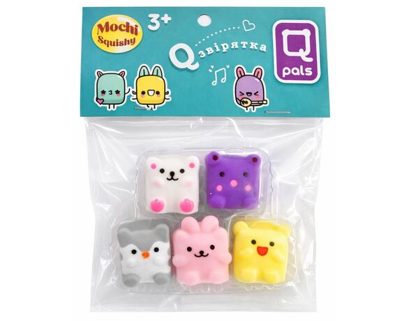 Набір іграшок-антистрес Monster Gum Mochi squishy Q звірятка Аврора картинка 4 фото