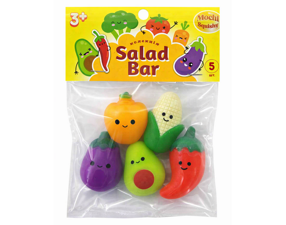 Набір іграшок-антистрес Monster Gum Mochi squishy Salad bar Аврора картинка 2 фото