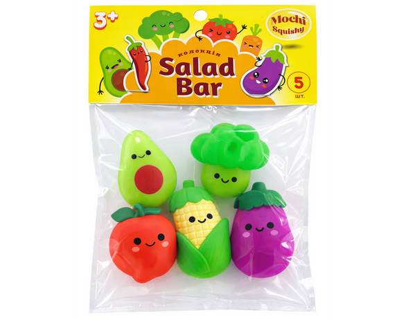 Набір іграшок-антистрес Monster Gum Mochi squishy Salad bar Аврора картинка 3 вартість