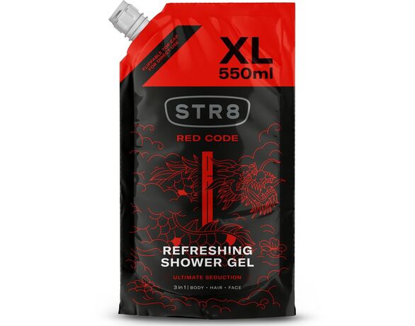 Гель для душу чоловічий STR8 RED CODE, дой-пак 550 мл Аврора каталог