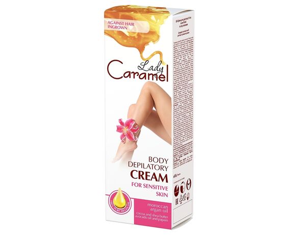 Крем для депіляції чутливої шкіри тіла Caramel з аргановою олією 100 мл Аврора картинка 2 купити