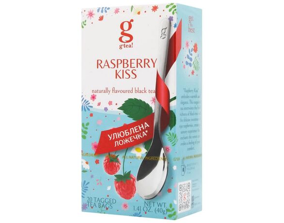 Чай чорний байховий g’tea! Raspberry kiss 2г х 20 шт/пач в інтернет-магазині Аврора