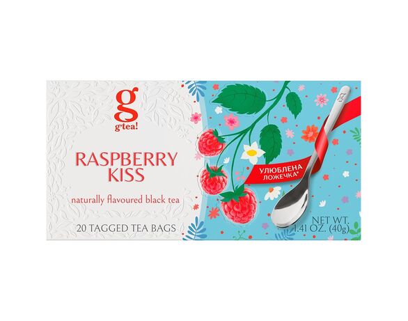 Чай чорний байховий g’tea! Raspberry kiss 2г х 20 шт/пач Аврора картинка 3 відгуки
