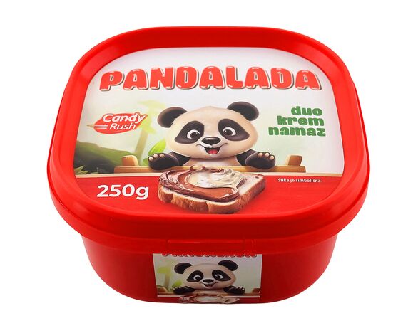 Крем-паста шоколадна Candy Rush Pandalada Фундук 250 г Аврора з доставкою