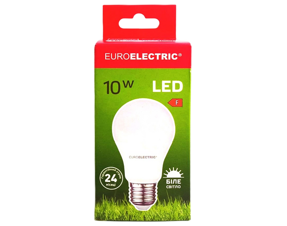 Лампа LED EUROELECTRIC А60 10Вт Е27 4000К 220В Аврора вартість