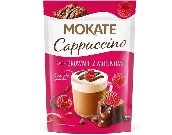 Напій капучино MOKATE зі смаком брауні з малиною 110 г Аврора недорого