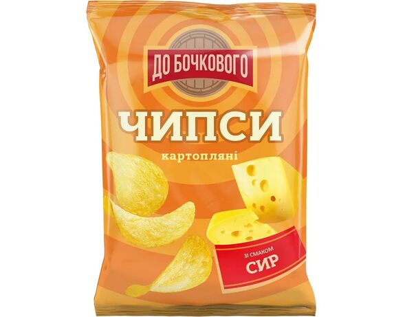 Чипси картопляні ДО БОЧКОВОГО зі смаком сиру 100 г Аврора фото