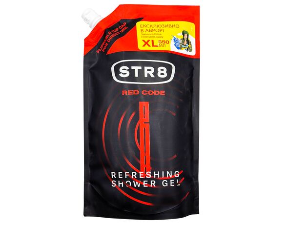 Гель для душу чоловічий STR8 RED CODE, дой-пак 550 мл в Аврорі