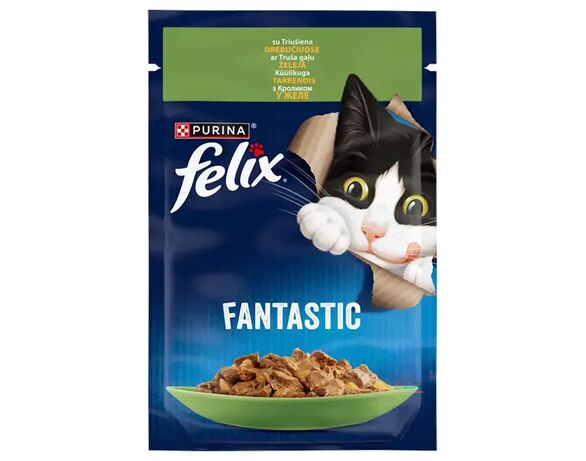 Корм для котів Felix Fantastic Кролик пауч 85 г Аврора дешево