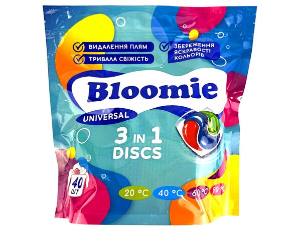 Капсули для прання Bloomie 3в1 Універсальні 17 г х 40 шт/уп Аврора відгуки