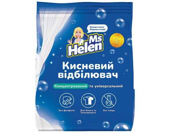 Відбілювач для тканин кисневий Ms Helen 900 г Аврора каталог