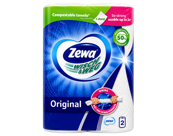 Набір рушників паперових Zewa Wisch&Weg Original 2 шари 2 шт/уп. Аврора дешево