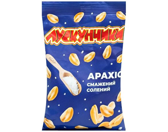 Арахіс смажений ЛУСКУНЧИКИ солоний 100 г в інтернет-магазині Аврора