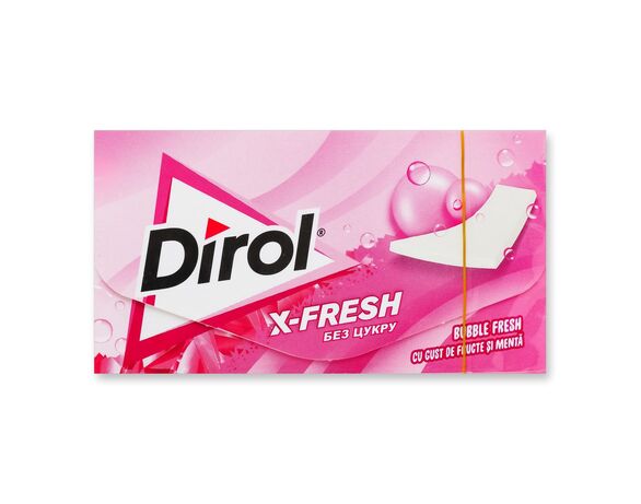 Гумка жувальна Dirol X-Fresh Баблфреш фреш, м'ята, пластинки 13,5 г Аврора вартість