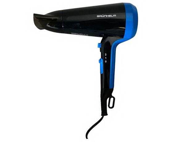 Фен для волосся GRUNHELM GHD-580 2 швидкості 2 режими чорно-синій 2100 Вт в Аврорі