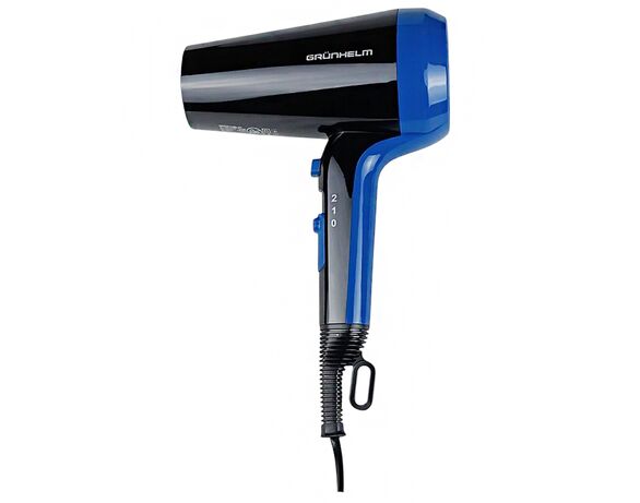 Фен для волосся GRUNHELM GHD-580 2 швидкості 2 режими чорно-синій 2100 Вт Аврора картинка 7 недорого