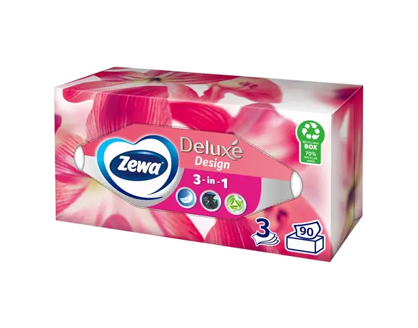 Серветки паперові косметичні Zewa Soft Strong 3 шари 90 шт/уп. Аврора недорого