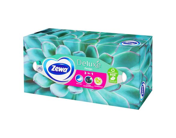 Серветки паперові косметичні Zewa Soft Strong 3 шари 90 шт/уп. картинка 2 в інтернет-магазині Аврора