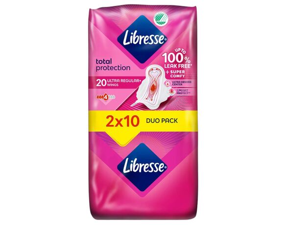 Прокладки гігієнічні Libresse Ultra+ Norm.Soft Duo 20 штук Аврора фото