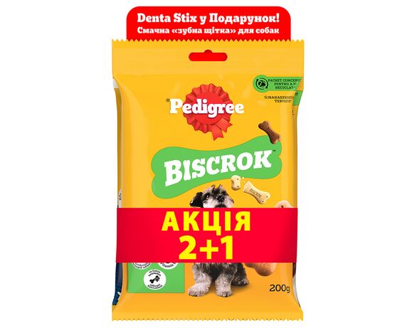 Набір ласощів для собак PEDIGREE Biscrok асорті+Rodeo яловичина+DentaStix Аврора фото
