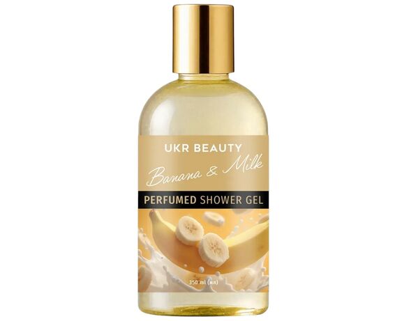 Гель для душу парфумований UKR BEAUTY Banana&Milk 350 мл Аврора фото