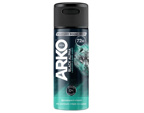 Дезодорант чоловічий ARKO MEN Black Alpha спрей 150 мл Аврора відгуки