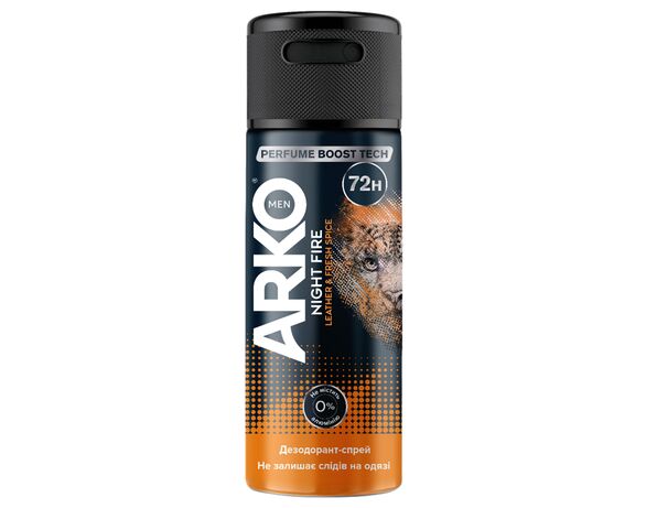 Дезодорант чоловічий ARKO MEN Night Fire спрей 150 мл Аврора з доставкою