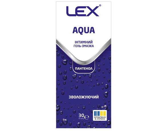 Гель-змазка зволожуючий LEX Aqua 30 мл картинка 3 в Аврорі