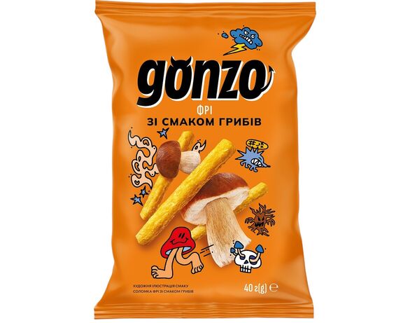 Соломка фрі Gonzo зі смаком грибів 40 г Аврора каталог