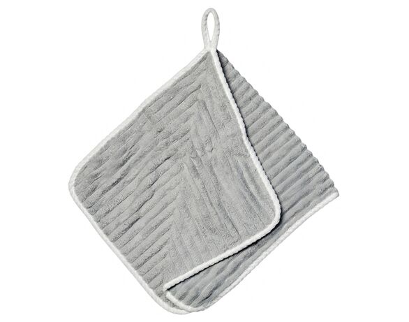 Рушник для обличчя флісовий смугастий в асортименті 37х74 см картинка 2 в інтернет-магазині Аврора
