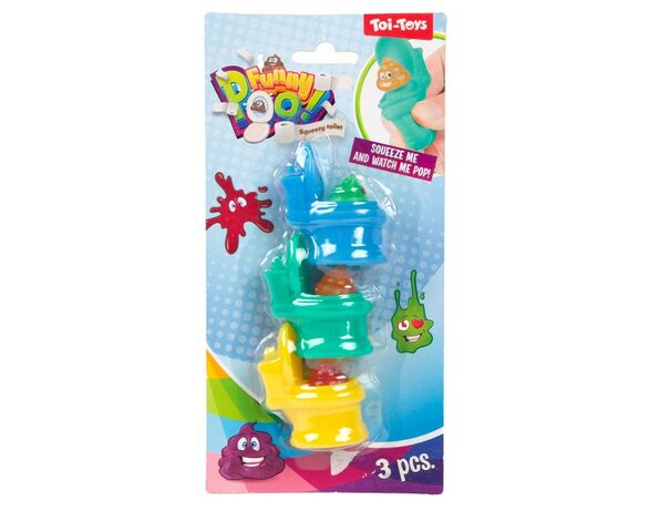 Набір іграшок-антистрес Toi-Toys Funny Poo Унітази 3 шт Аврора картинка 2 дешево