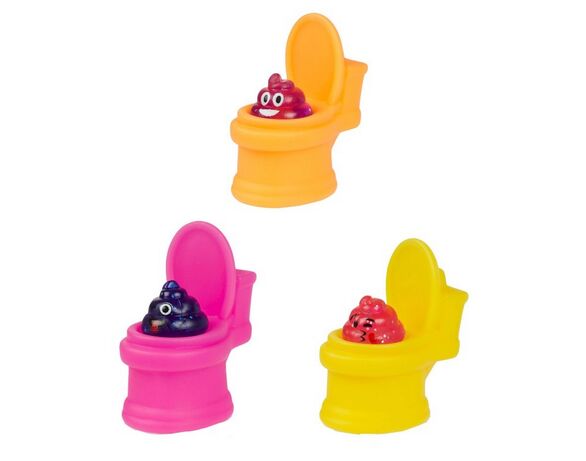 Набір іграшок-антистрес Toi-Toys Funny Poo Унітази 3 шт Аврора картинка 3 фото