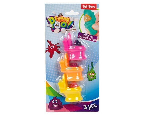 Набір іграшок-антистрес Toi-Toys Funny Poo Унітази 3 шт Аврора вартість