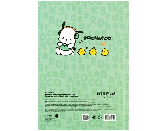 Словник для іноземної мови KITE серія Pochacco 60 аркушів арт.PC26-407 Аврора картинка 3 недорого