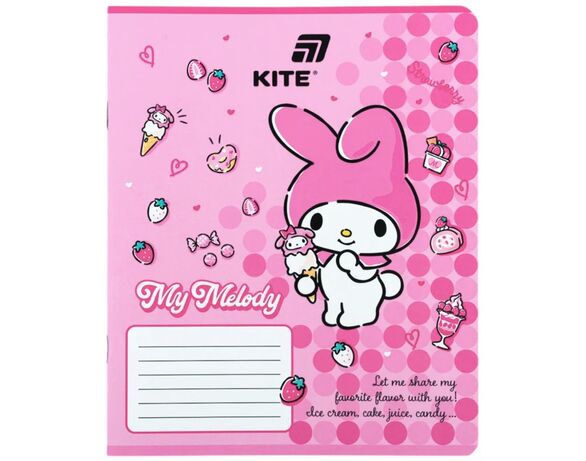 Зошит шкільний в клітинку KITE серія Kitty&Friends 12 аркушів арт.HK26-232 Аврора картинка 6 ціна