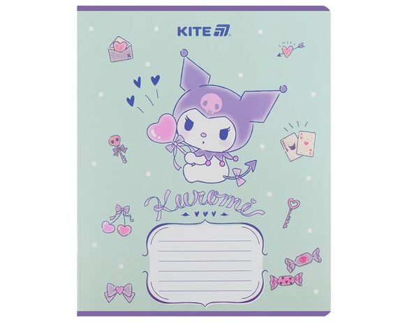 Зошит шкільний лінія KITE серія Kuromi 12 аркушів арт.HK25-234-2 Аврора картинка 7 відгуки