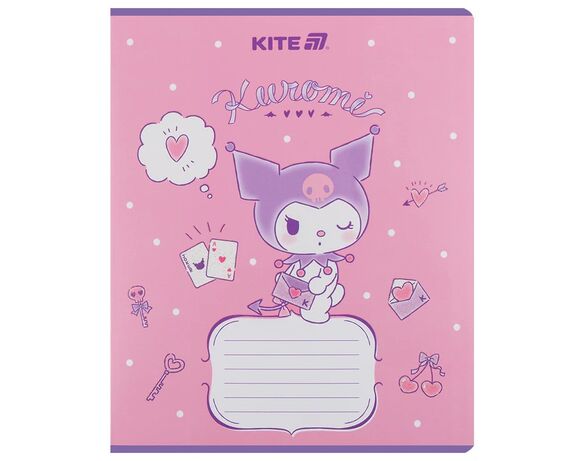 Зошит шкільний лінія KITE серія Kuromi 12 аркушів арт.HK25-234-2 Аврора картинка 8 каталог