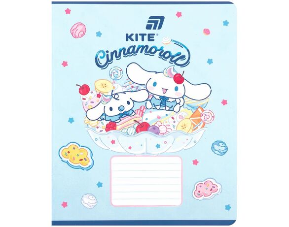Зошит шкільний клітинка KITE серія Cinnamoroll 18 аркушів арт.CR26-236 Аврора з доставкою