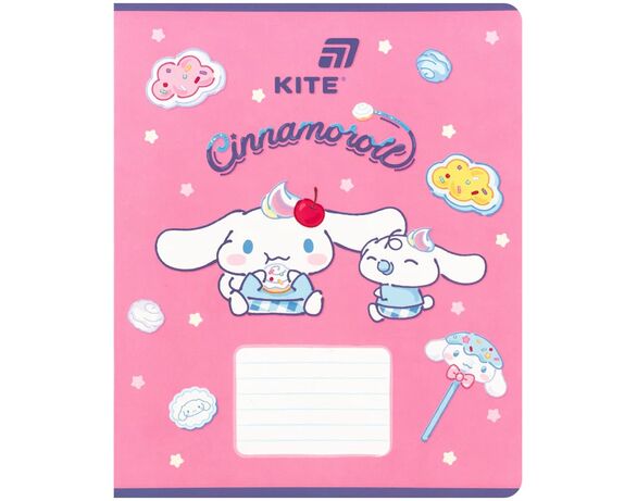 Зошит шкільний клітинка KITE серія Cinnamoroll 18 аркушів арт.CR26-236 Аврора картинка 8 вартість