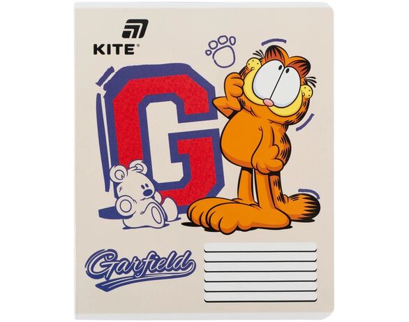 Зошит шкільний клітинка KITE серія Garfield 18 аркушів арт.GF26-236 Аврора картинка 6 відгуки