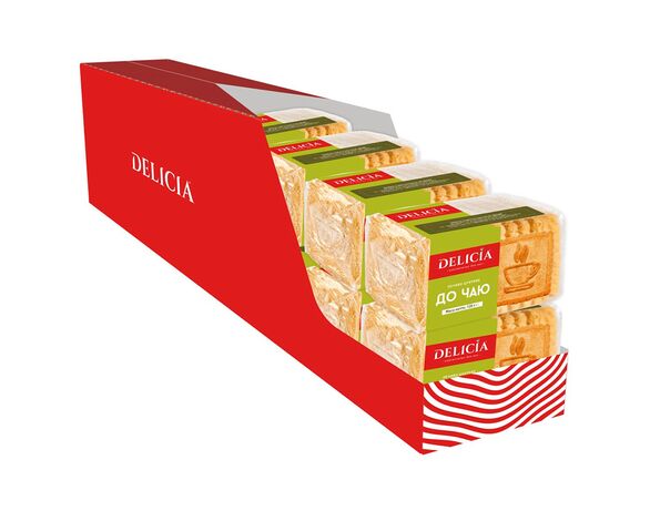 Печиво цукрове DELICIA До чаю 120 г картинка 2 в інтернет-магазині Аврора