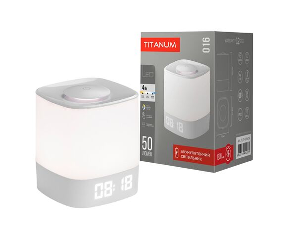 Світильник настільний LED акумуляторний TITANUM TLTF-016W білий 4 Вт Аврора картинка 2 каталог