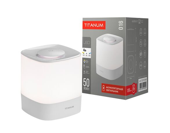 Світильник настільний LED акумуляторний TITANUM TLTF-016W білий 4 Вт картинка 3 в інтернет-магазині Аврора