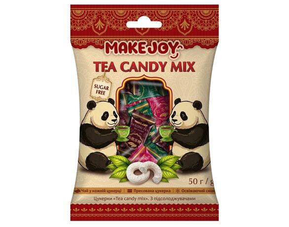 Цукерки Make Joy Tea candy mix з підсолоджувачами 50 г Аврора з доставкою